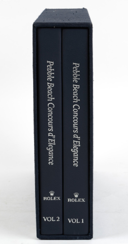 PEBBLE BEACH: 'Pebble Beach Concours d'Elegance - A Sixty Year Chronicle of Automotive Excellence', two hardcover book set in slipcase, limited edition, numbered 63, published 2011