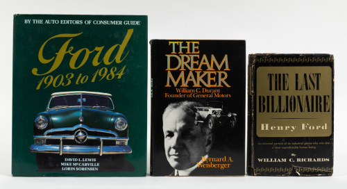 845 · AMERICAN: Three hardcover books relating to pioneer American automotive founders