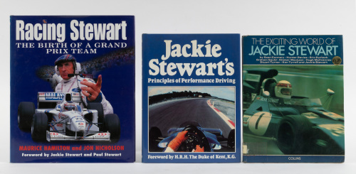 793 · JACKIE STEWART: Three hardcover books relating to Jackie Stewart