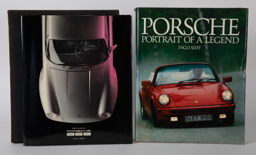 665 · PORSCHE: Two large hardcover books on Porsche, one focusing on the 959 model