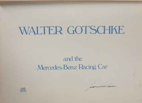 671 · WALTER GOTSCHKE: A limited edition (1035/2000) portfolio titled 'Walter Gotschke and the Mercedes-Benz Racing Car' featuring 29 paintings of Mercedes-Benz racing cars from Gotschke's private collection