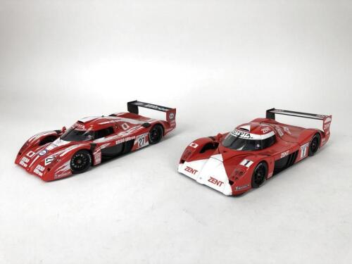 TOYOTA: Pair of 1:18 scale Toyota GT One racing cars produced by AutoArt. (NB description)