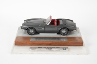 BMW: A 1:18 scale model of a BMW 507, mounted on a timber and perspex base with plaque 'BMW FIVA World Rally 1993 Tasmania, 3rd Place - Concours d&rsquo;Elegance Vintage' [Location: Melbourne] - 2