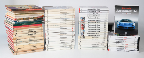 AUTOMOBILE YEAR: An extensive run of 67 issues of 'Automobile Year' by Edita, annual hardcover books, first edition 1954 and up to 2015/16