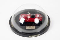 125S: A 1:43 scale BBR Models Ferrari 125S (GP Piacenza 1947) model, mounted to a base within a perspex domed case [Location: Melbourne] - 2