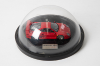 F40: A 1:43 scale model by BBR of a Ferrari F40, mounted to base, within perspex domed case [Location: Melbourne] - 2