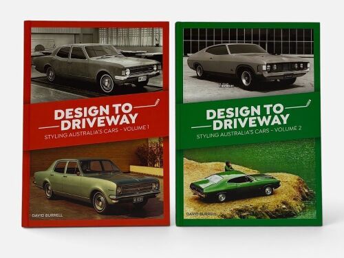 351 · DESIGN TO DRIVEWAY: A two-volume set of hardcover books by David Burrell [Location: Sydney]