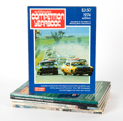 AUSTRALIAN COMPETITION YEARBOOK: Six softcover editions of 'Australian Competition Yearbook', includes years 1974, 1975, 1976, 1977 (two copies) and 1978