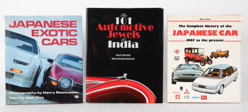 JAPANESE / INDIAN: Three hardcover books relating to cars from Japan & India