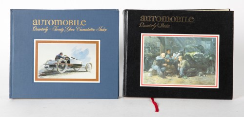 AUTOMOBILE QUARTERLY: Two hardcover 'Automobile Quarterly' index books, includes one book for Volumes one to 20 and a book for Volumes 21-40