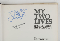 BUGATTI: Two books on Bugatti, including 'My Two Lives - Race Driver to Restaurateur' by Rene Dreyfus, personally inscribed and signed by authors [Location: Melbourne] - 2