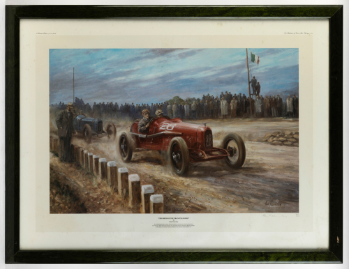 ALAN FEARNLEY: Two framed and glazed limited edition numbered prints by artist Alan Fearnley, each measuring 57.5cm high, 75cm wide