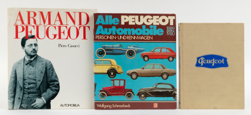 627 · PEUGEOT: Three hardcover books on Peugeot