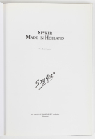 SPYKER: 'Spyker - Made in Holland' hardcover book by Wim Oude Weernink [Location: Melbourne] - 2