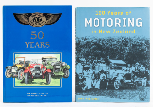 NEW ZEALAND: Two hardcover books on New Zealand motoring