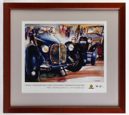 POSTER: A promotional poster for the 2005 RAC Rally & Concours d’Elegance at Sea View, Perth, Western Australia, 41cm high, 47cm wide (visible)