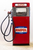 AMPOL: A c1960s Wayne 605 petrol pump, restored in Ampol livery, no internals, measures approximately 195cm high [Location: Perth] Extra Photos Added