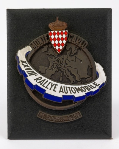 MONTE CARLO: An original 1959 28th Monte Carlo Rally enameled souvenir badge [Location: Perth]