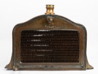 RADIATOR: A brass 'The Bartlett' (Australia) radiator, with full surround, core & cap, 48cm high, 67cm wide [Location: Melbourne] - 2
