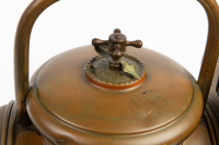 HEADLIGHT: A circa early 1900s Herm Riemann (Germany) brass headlight, convex lens width 18cm (7 inches), vertical bail handle, overall height 34cm [Location: Melbourne] - 6