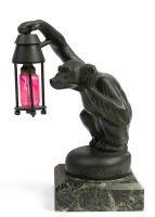MASCOT: A c1920s French Art Deco 'Boubou' mascot by French artist Max Le Verrier, on marble base, overall height 17cm [Location: Melbourne] - 2