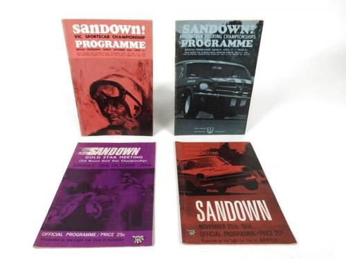 SANDOWN: An assortment of Sandown Official Programmes. 1965/1966