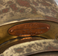 HEADLAMP: A c1900s B.R.C (France) No.10 brass headlamp, lens with 14cm, unit length 22cm [Location: Melbourne] - 3