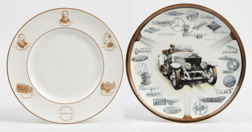 ROLLS-ROYCE: Two Rolls-Royce themed decorative dish plates