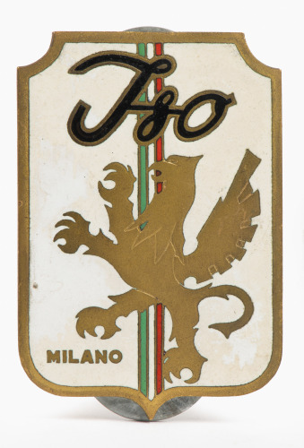ISO: An Iso Rivolta Milano crest grille badge, 7cm high, 4.5cm wide