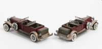 DUESENBERG: Two Franklin Mint 1:24 scale 1930 Duesenberg J Derham Tourister models [Location: Melbourne] - 2