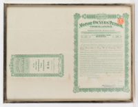 STOCK CERTIFICATES: Four stock bond share certificate display pieces [Location: Melbourne] - 4