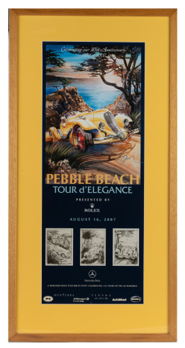 PEBBLE BEACH: Two Pebble Beach Tour D'elegance promotional pieces, includes a piece for the August 2001 & August 2007 events, largest 68cm high, 27cm wide