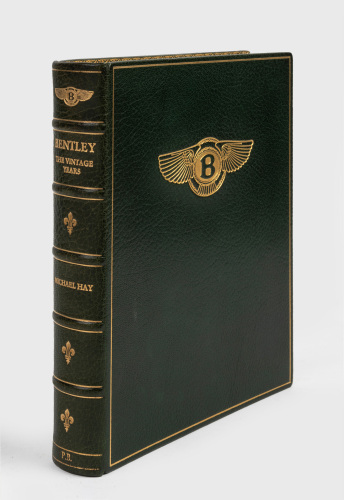 BENTLEY: 'Bentley - The Vintage Years' by Michael Hay, limited edition (58/200), hardcover book, leatherbound edition with gilt edged pages, signed by the author