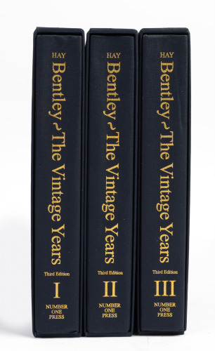 BENTLEY: 'Bentley - The Vintage Years (Third Edition)' by Clare Hay, three hardcover book set each with slipcase, limited edition (887/1000), signed by the author, published 2015