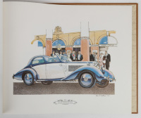 ROLLS-ROYCE: 'The Spirit - Celebrating 75 Years of the Rolls-Royce Motor Car' by Ken Dallison, oversized leatherbound hardcover book in slipcase, limited edition (82/2000), signed by artist Ken Dallison [Location: Melbourne] - 5