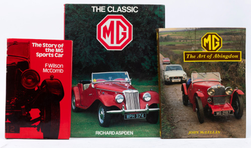 MG: Three hardcover books relating to MG