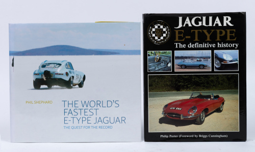 JAGUAR E-TYPE: Two hardcover books relating to the Jaguar E-Type
