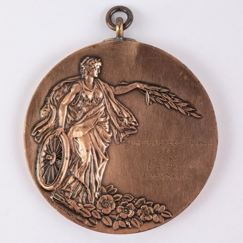 SALTBURN: A Yorkshire Automobile Club medallion by Fattorini & Sons, Bradford, for the Saltburn Speed Trials 1923, Won by E.R.Hall in an Aston Martin, inscribed [Location: Perth]