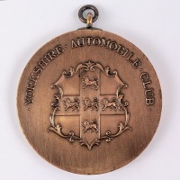 SALTBURN: A Yorkshire Automobile Club medallion by Fattorini & Sons, Bradford, for the Saltburn Speed Trials 1923, Won by E.R.Hall in an Aston Martin, inscribed [Location: Perth] - 2