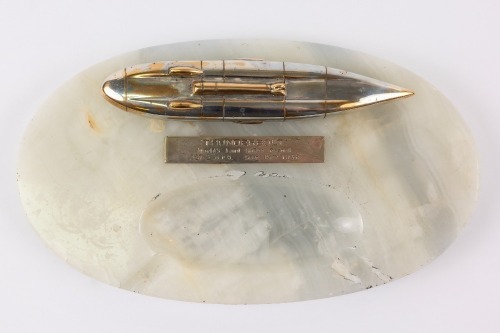 THUNDERBOLT: An original desk piece commemorating the World Land Speed Record set by the 'Thunderbolt' on September 16th, 1938 at Bonneville [Location: Perth]
