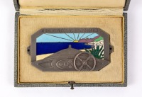 MONTE CARLO: An original 1932 XI Monte Carlo Rally enamelled plaque badge by Fraisse Demey, Paris [Location: Perth]