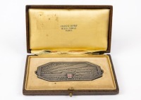 MONTE CARLO: An original 1931 10th Monte Carlo Rally plaque badge, by Fraisse Demey Paris, in original box [Location: Perth] - 2