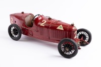A rare French 1920s clockwork tinplate model of an Alfa Romeo P2 by CIJ [Location: Perth]