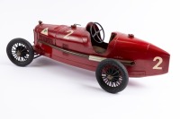 A rare French 1920s clockwork tinplate model of an Alfa Romeo P2 by CIJ [Location: Perth] - 2