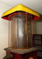 SHELL: A large 6-gallon 1920s/1930s gravity feed petrol bowser with glass bowl [Location: City Beach - Perth] - 3