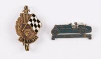 ULSTER TOURIST TROPHY: Two 1930s Ulster TT Ireland lapel badges, one being 1932, the other 1934 [Location: Perth]