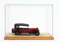 LANCIA: A Togi 1:23 scale 1927 Lancia Dilambda Torpedo in red paintwork, in glass case display [Location: Melbourne] - 2