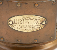 HEADLAMP: A Bristol Wagon & Carriage Works (UK) brass headlamp, lens width 12.5cm, mount bracket width 18cm [Location: Melbourne] - 4