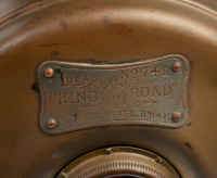 LUCAS: Two Lucas 'King of the Road' No.742 brass headlamps, convex lens width 12cm, height 34cm [Location: Melbourne] - 5