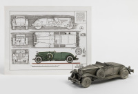 DUESENBERG: A pewter 1931 Murphy Duesenberg Model J model, 17cm long, made by Selangor Pewter [Location: Melbourne]